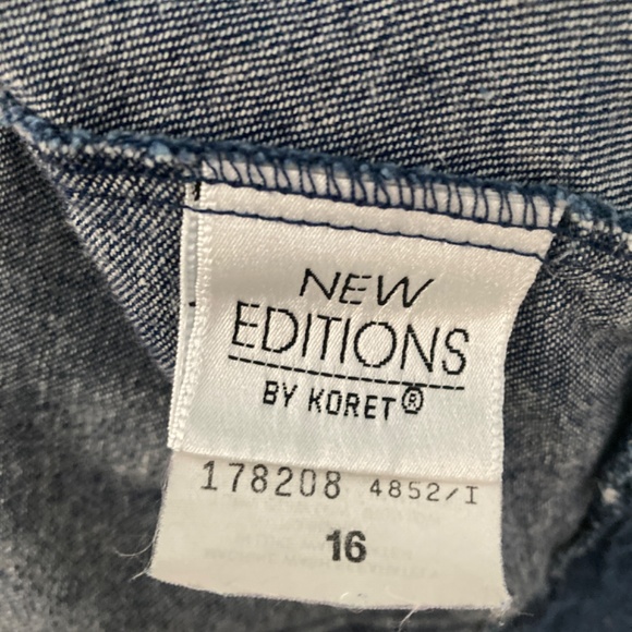 Amazing vintage western midi dark denim full skirt XL size 16 - Picture 5 of 6